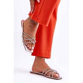 Step in style Japanke za sandale Model Leomi 5628-2 CLA-1 Srebrna - Zakoračite sa stilom siva 2