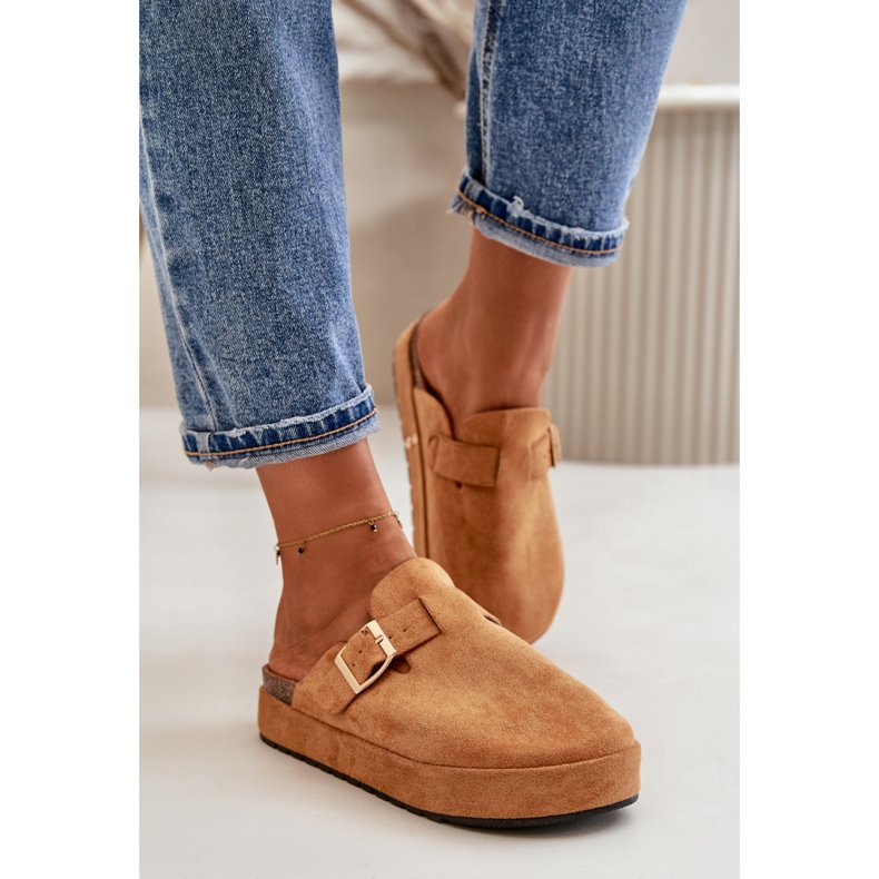 Step in style Papuče Model Terilain TL8-123 Camel - Zakoračite sa stilom smeđa 1