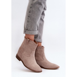 Step in style Čizme Model Zazoo 2326/024 Beige Suede - Zakoračite sa stilom bež 1