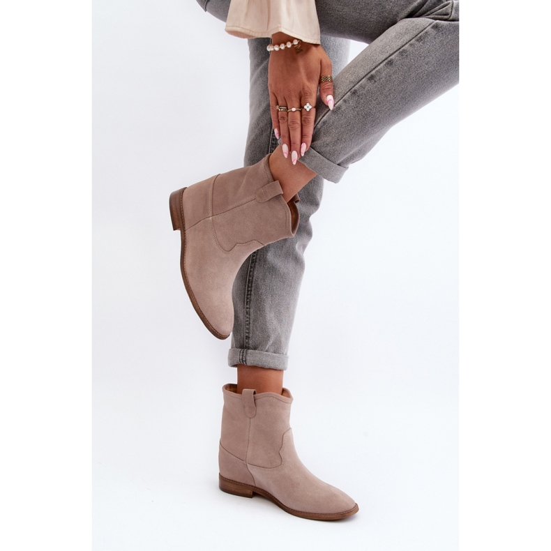 Step in style Čizme Model Zazoo 2326/024 Beige Suede - Zakoračite sa stilom bež 2
