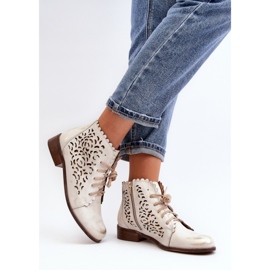 Step in style Čizme Model Zazoo 2871/004 Zlatne - Zakoračite sa stilom žuta boja 2