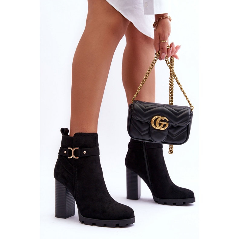 Step in style Čizme Model Liani F38-1 Black Suede - Zakoračite sa stilom crno 1