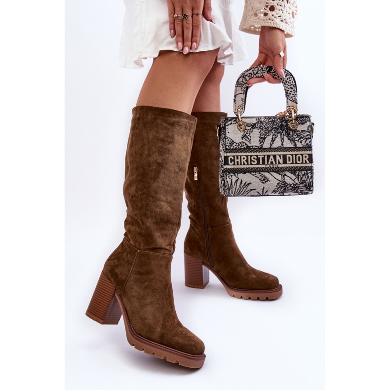 Step in style Čizme Model Virdana H8-518 Olive Suede - Zakoračite sa stilom zelena 2