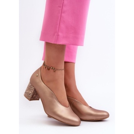 Step in style Cipele Model Maciejka 06422-25 Zlatne - Zakoračite sa stilom žuta boja 1