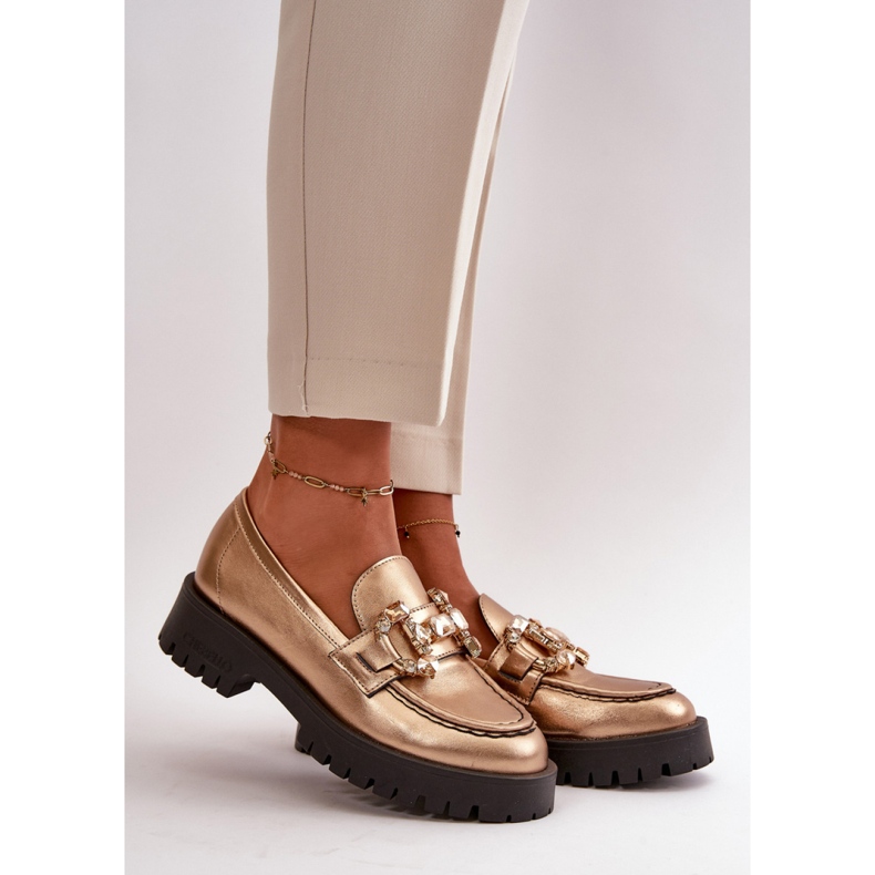 Step in style Mokasine Model Chebello 4369 Gold - Zakoračite sa stilom žuta boja 1