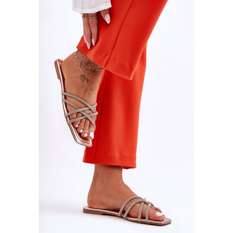 Step in style Japanke za sandale Model Leomi 5628-2 CLA-1 Zlatne - Zakoračite sa stilom žuta boja 1