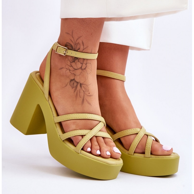 Step in style Sandale Model Shemira 78-130 Green - Zakoračite sa stilom zelena 1