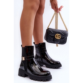 Step in style Chelsea čizme Model Elspetia F35-1 Black Varnish - Korak sa stilom crna 1