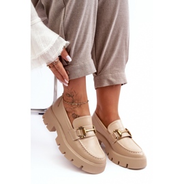 Step in style Cipele Model Peuria 2644-2 Beige Leather - Zakoračite sa stilom bež 1