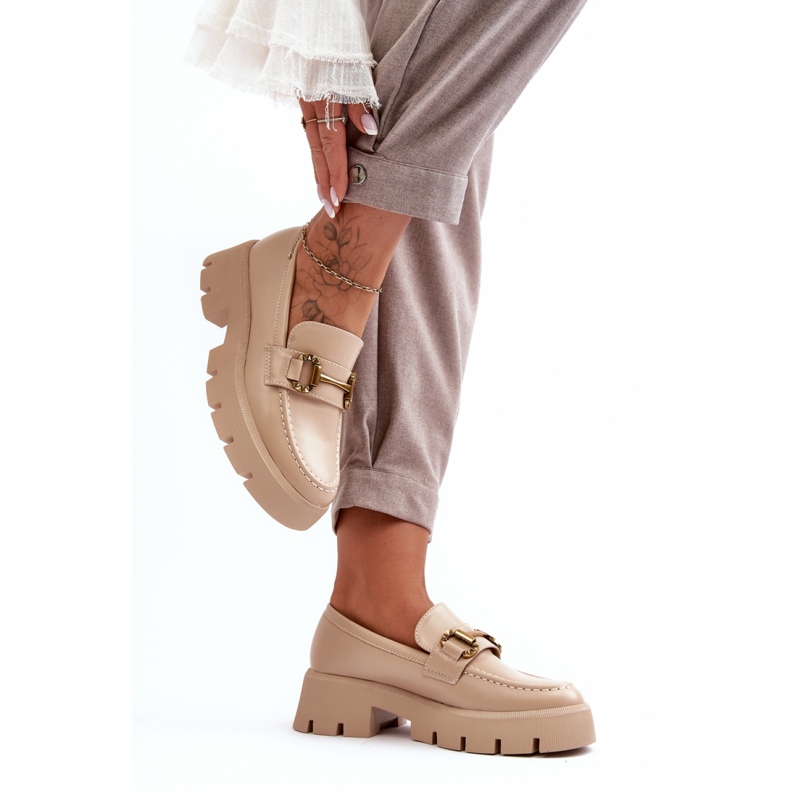 Step in style Cipele Model Peuria 2644-2 Beige Leather - Zakoračite sa stilom bež 2