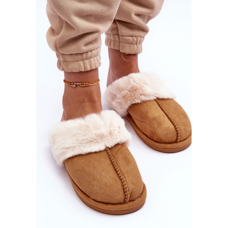 Step in style Papuče Model Pinky BO-609 Camel - Zakoračite sa stilom smeđa 2