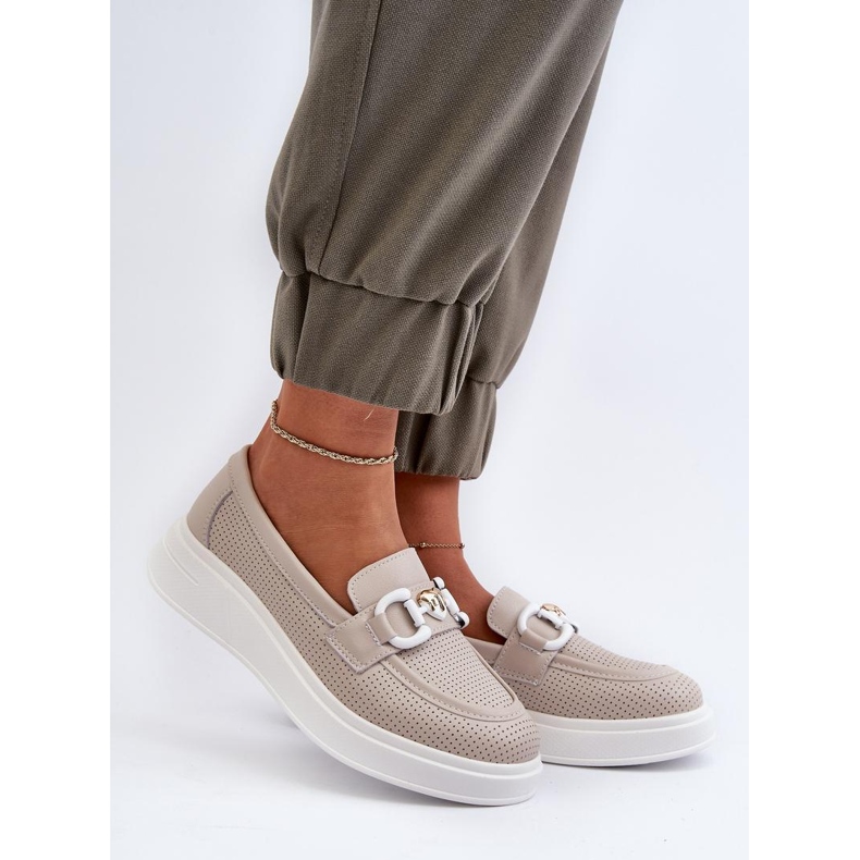 Step in style Mokasine Model S.Barski LR720 Bež - Zakoračite sa stilom 1