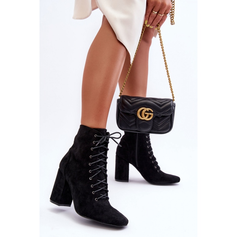 Step in style Čizme Model Saolio L08-237 Black Suede - Zakoračite sa stilom crna 2