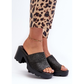 Step in style Japanke za sandale Model Titantha 24SD98-6989 Crna - Korak sa stilom 1