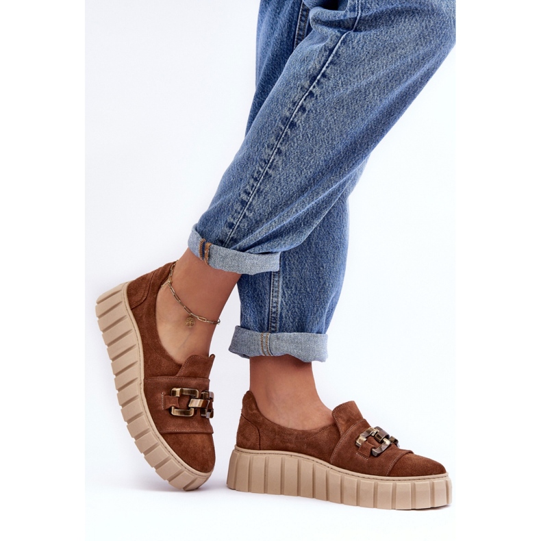 Step in style Cipele Model Lewski 3398 Brown Suede - Zakoračite sa stilom smeđa 2