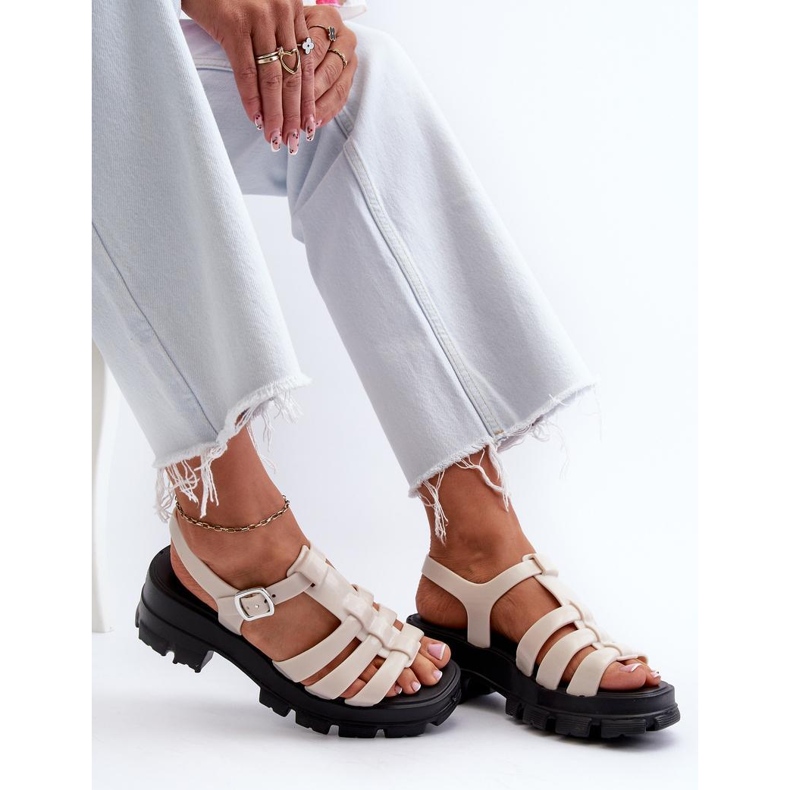 Step in style Sandale Model Zaxy NN285040 Svijetlo bež - Zakoračite sa stilom 1