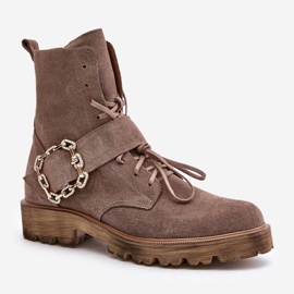 Step in style Čizme Model Zazoo 2951/037 Tamno bež - Zakoračite sa stilom 2