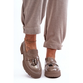 Step in style Cipele Model Velenase YL189 Dark Beige Lakier - Zakoračite sa stilom bež 1