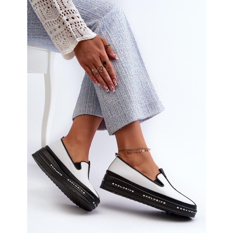 S. BARSKI Ženske cipele Barski od bijele prirodne kože bijela 2