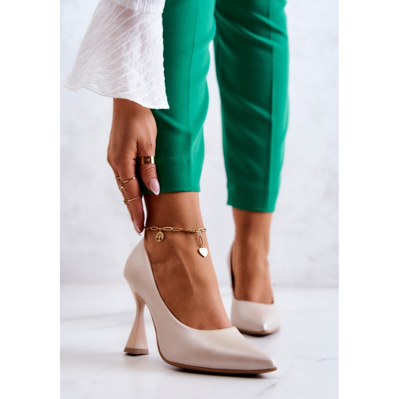 Lewski Shoes Bež ženske salonke 1