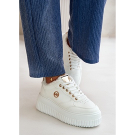 Sportske cipele s debelim donjim dijelom, bijele bijela 1