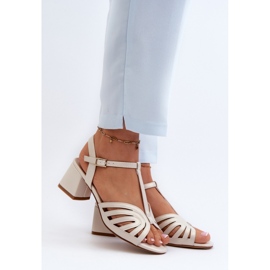 Sergio Leone SK880 ženske sandale, biser bež 1