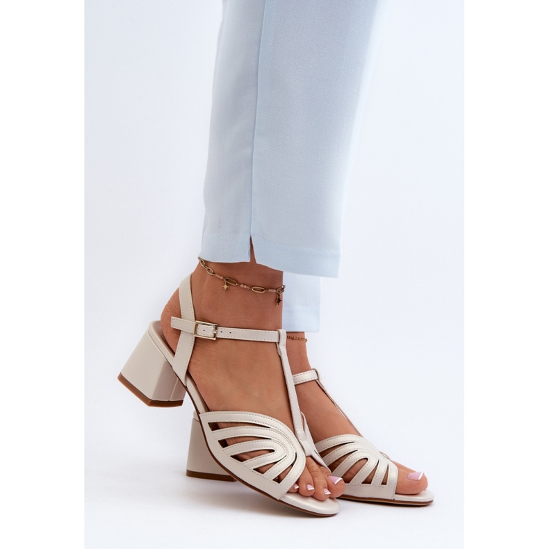 Sergio Leone SK880 ženske sandale, biser bež 1