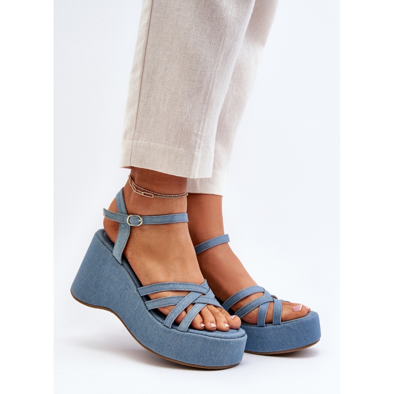 Sandale Model FF-20 Plave plava 1