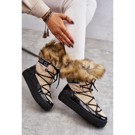 Čizme za snijeg Model HY821-63 bež/crna 1