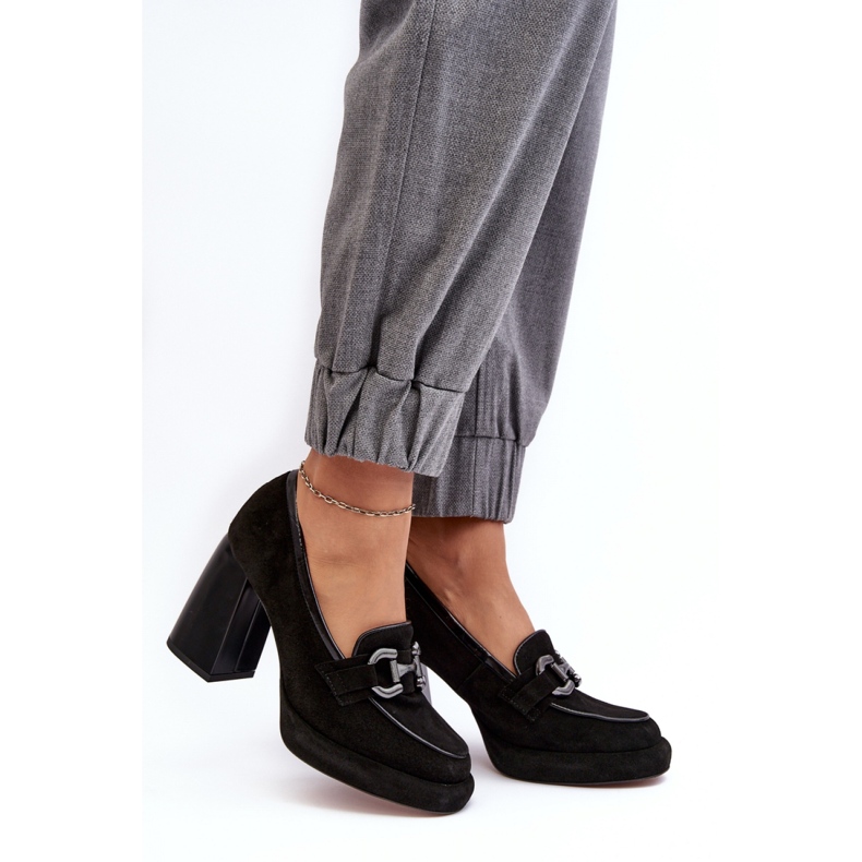 Ženske salonke s ukrasom Laura Messi 2706 500-173 crne crna 1