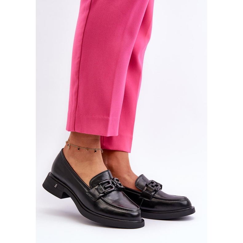 Ženske mokasine s ukrasima Vinceza 63501 crne crno 1