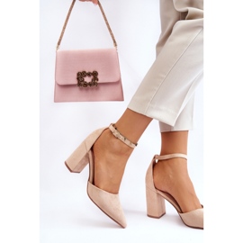 Ženske salonke od eko antilop QA203P, bež boje 2