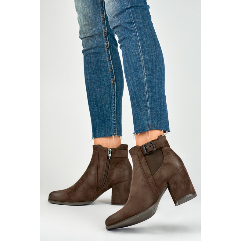 Ženske čizme izolirane krznom 260034BR-SU smeđe smeđa 2