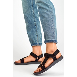 Ženske sportske sandale LEI530B crno 1