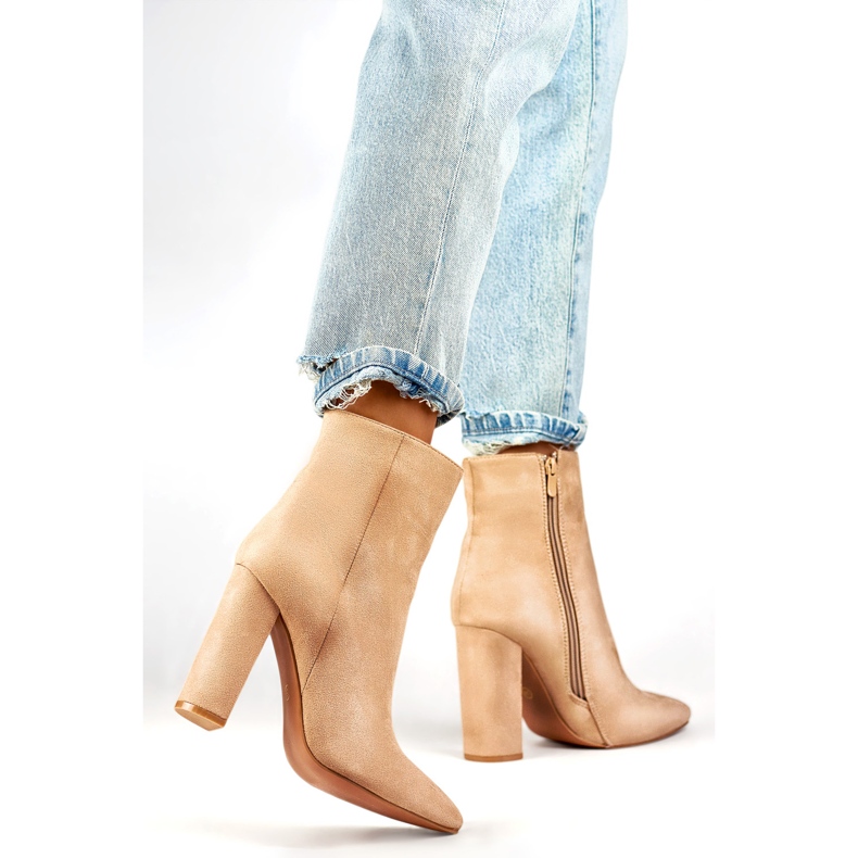 Ženske neizolirane čizme D7959KH, bež 1