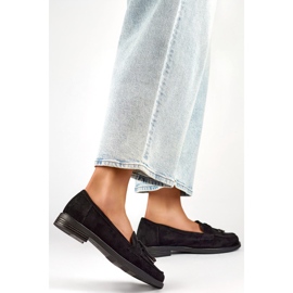 Ženske cipele s mašnom 24-12369B crne crna 1