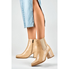 Ženske čizme podstavljene krznom 260038BE-XC, bež 2