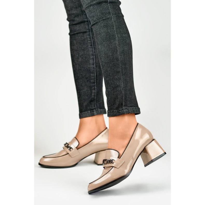 Ženske cipele s lancem GD-FL470BE, bež 2