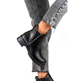 Ženske izolirane Chelsea čizme RXJ-169B, crne crno 2