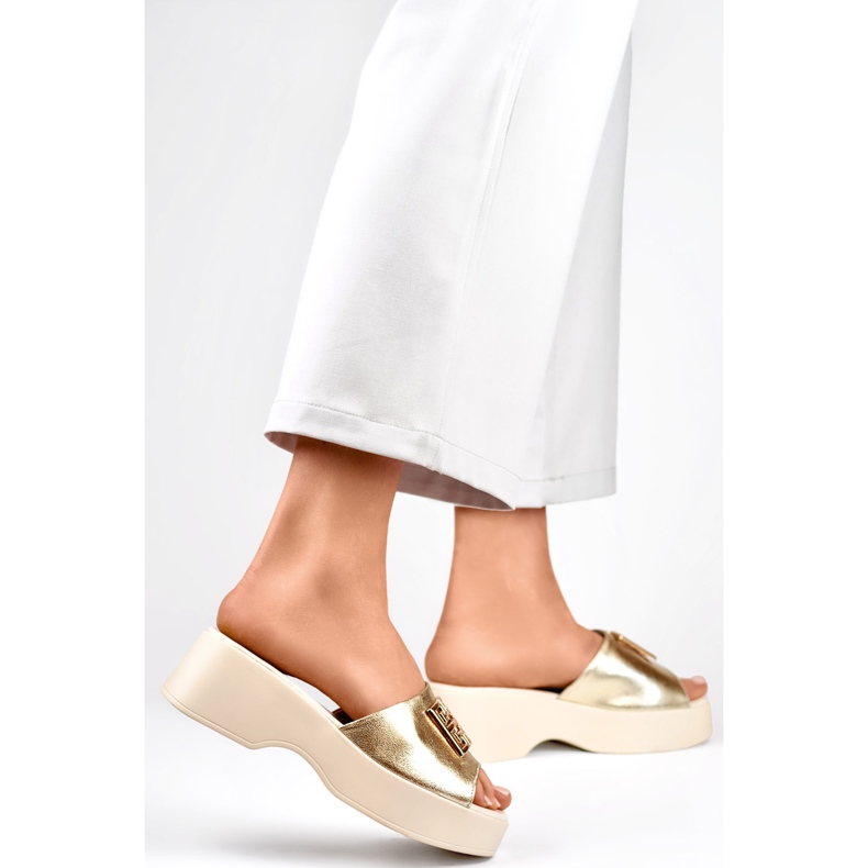 Ženske japanke s ukrasom GD-XF1000GO, zlatne žuta boja 1