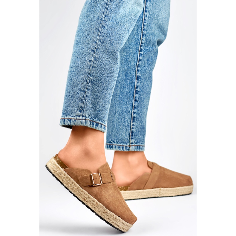 Ženske tobogane DM802KH svijetlo smeđe smeđa 1