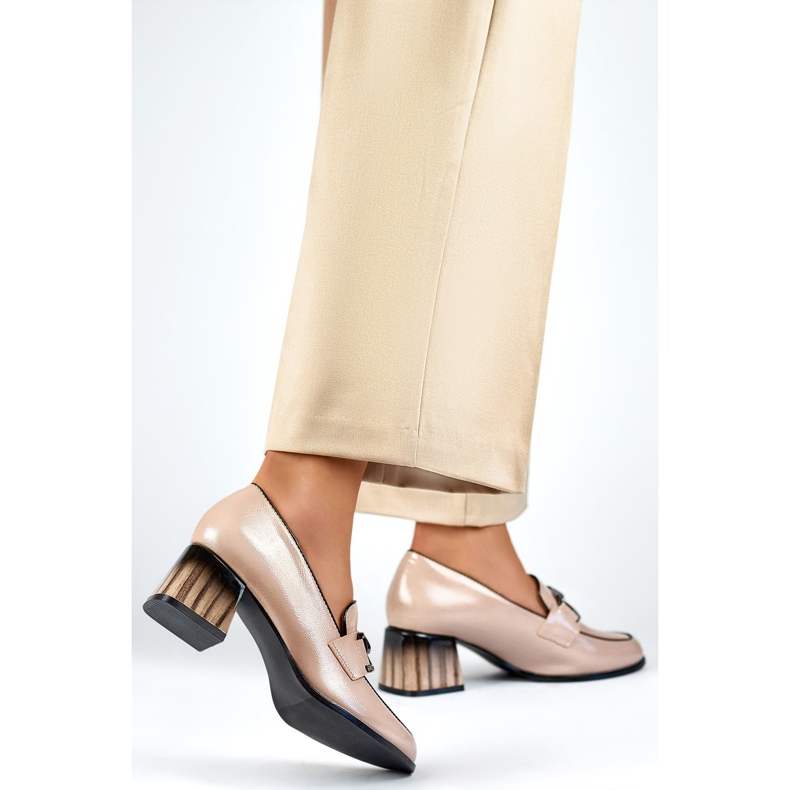 Ženske salonke s ukrasom GD-FL477D.BE bež 2