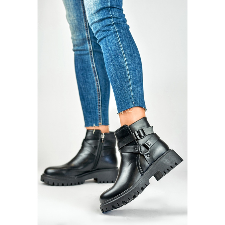 Gležnjače Model Aline 250043B-PU Black - PRIMO crno 1