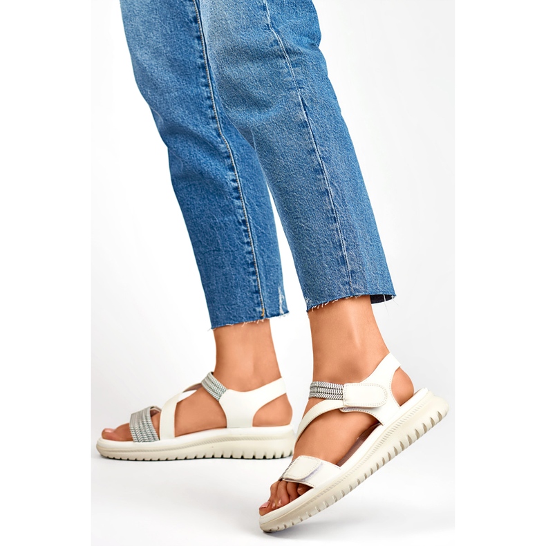 Ženske sandale BM051-3019-1W bijele boje bijela 1