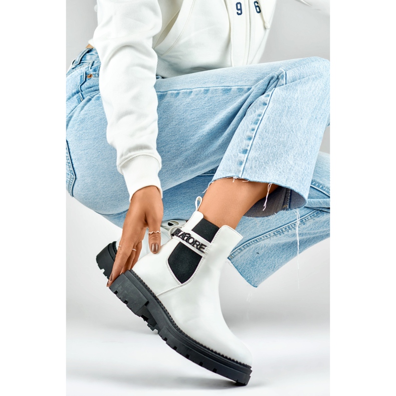 Chelsea čizme Model 250005W-PU Bijele - PRIMO bijela 1