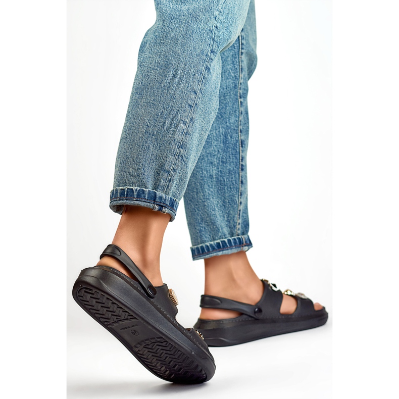 Ženske sandale s ukrasima JHC3071B, crne crna 1