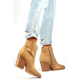 Ženske čizme podstavljene krznom A5618-8BE, bež 1