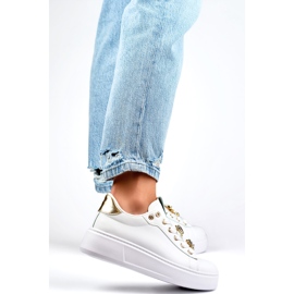 Ženske sportske cipele s medvjedićem EV392-1GO, bijele bijela 1