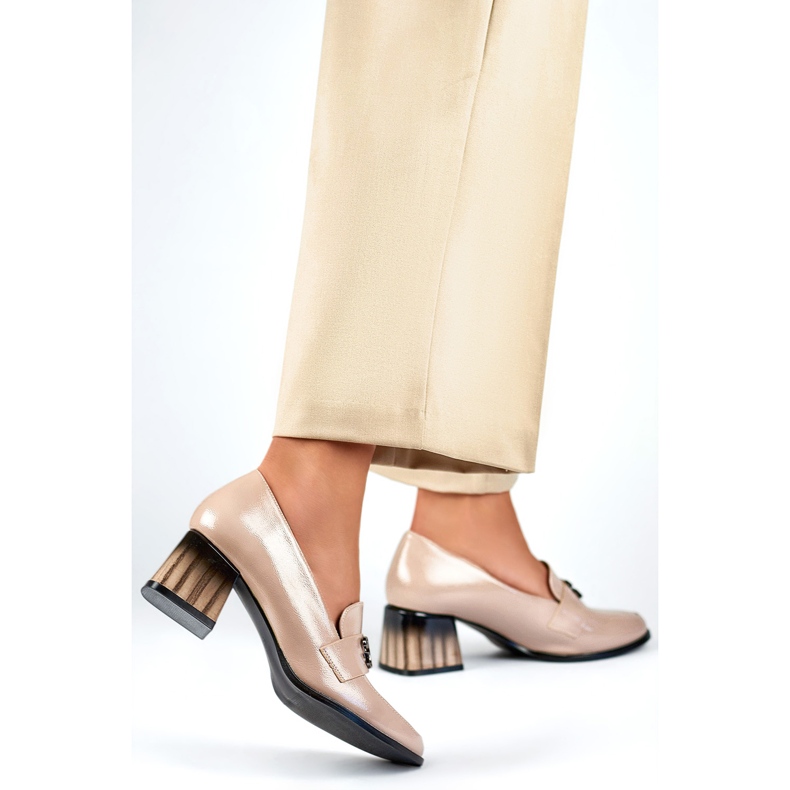 Ženske lakirane salonke GD-FL479-D.BE bež 1