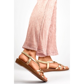 Ženske sandale PS07GO zlatne zlatni 1